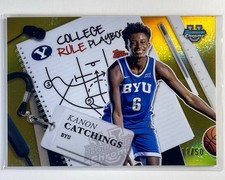 KANON CATCHINGS 2024-25 Bowman U Chrome Gold College Rule Playbook (11/50) BYU