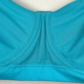 Studio La Perla teal mesh unlined underwire bra, 36C.