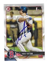 Kole Cottam 2018 Bowman Draft Rookie Card # BD-69 Signed