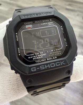 Casio G-Shock Men's Tough Solar Atomic Black Resin Sport 47mm Watch 3495