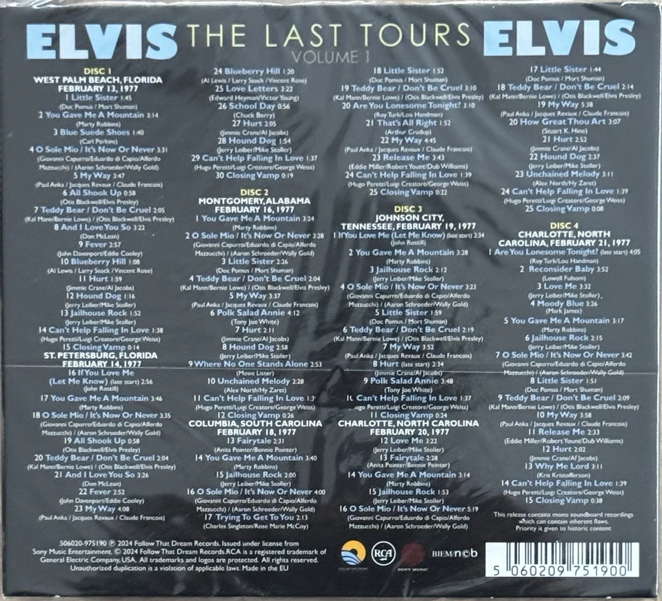 Elvis Presley - The Last Tours (Volume 1) - Sony/FTD 4CD Box Set - NEW & SEALED - Bild 2 von 2