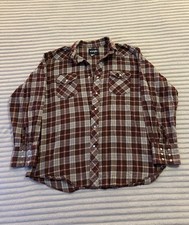 Wrangler Men's Western Shirt Plaid Pearl Snap, Long Sleeve, Size XL