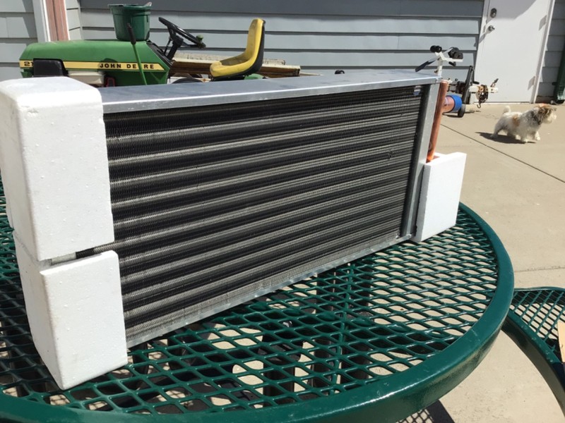 18x24 Water to Air Heat Exchanger Hot Water Coil Outdoor Wood Furnace