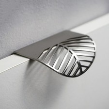 2 Stück Dekorative Blatt Design Schubladengriffe 304 Edelstahl 2,4x1,7 Zoll