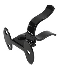 Heavy Duty Gate Latch Black Steel Padlock Hole For Chain Link Fence Wood