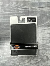 Dickies Genuine Leather Passcase Men s Billfold Black Wallet New