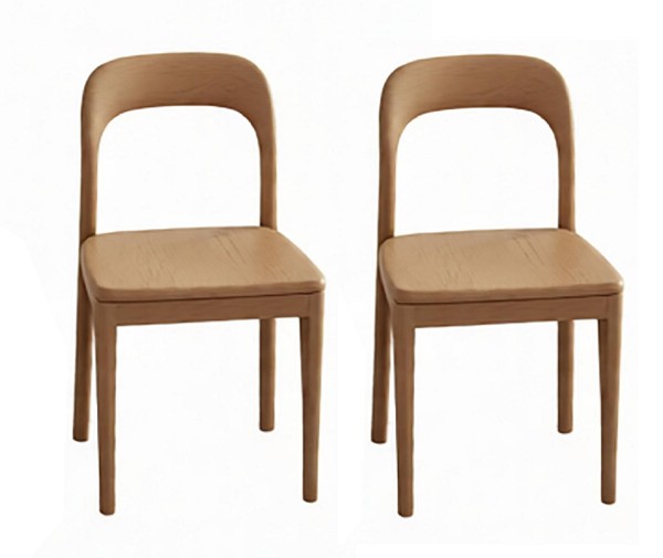 Modernes Holz Esszimmer Set Stilvoll 2Er StüHle Braun-image
