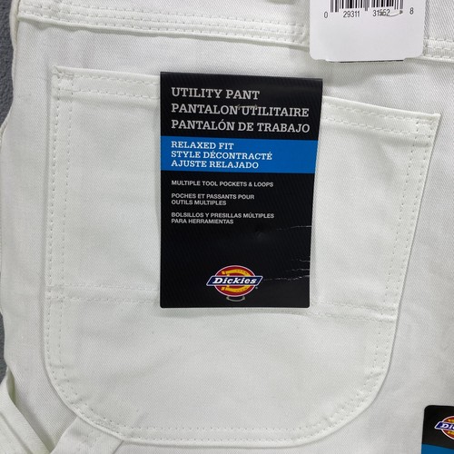 Dickies Utility Malerhose weiß Relaxed Fit Herren 38x34 Sherwin Williams Neu mit Etikett - Bild 2 von 16