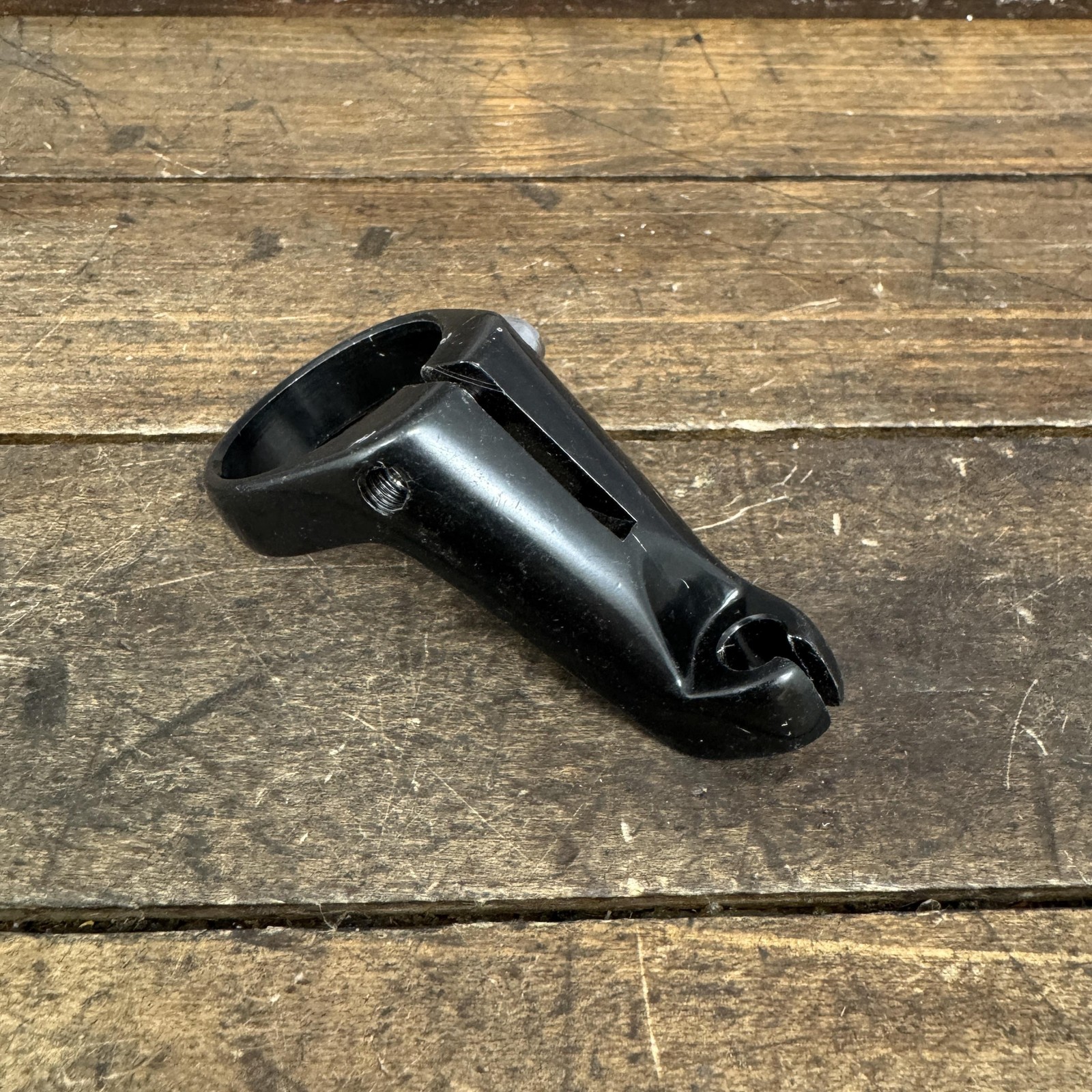 Vintage Front Brake Cable Hanger 1 1/8 Threaded Guide Clamp Alloy Black Bike MTB