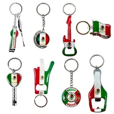 TSY TOOL 8 Pack of Mexico Keychain Souvenir, Charms, 3 Bottle Opener, Nail Cl...