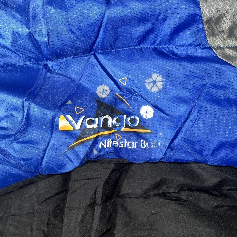 Vango Nitestar Baby T 2 Season Sleeping Bag Blue And Black 900g Max Height 80cm - Image 4 of 4