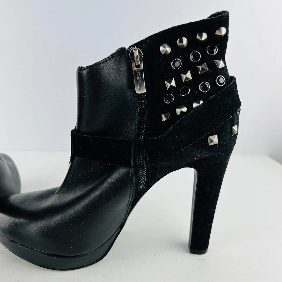 BCBGeneration BG-Sparta Women's Embellished Leather & Suede Boots Sz 8.5M - Image 3 of 4