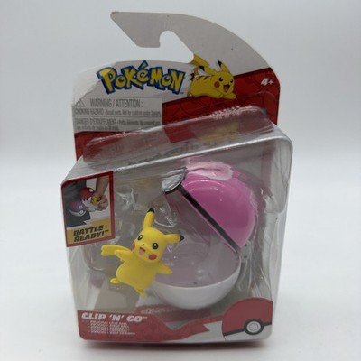 Pokemon Pikachu with Love Ball Clip 'N' Go Figure Battle Ready Jazwares