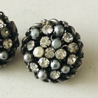 VTG Robert Earrings Miriam Haskell Style Gray/White Faux Pearl/Rhinestone-Clip — photo 3
