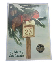 ULTRA RARE  2001 ISLE OF MAN CHRISTMAS FIFTY 50 PENCE  ~ PROOF DIAMOND FINISH