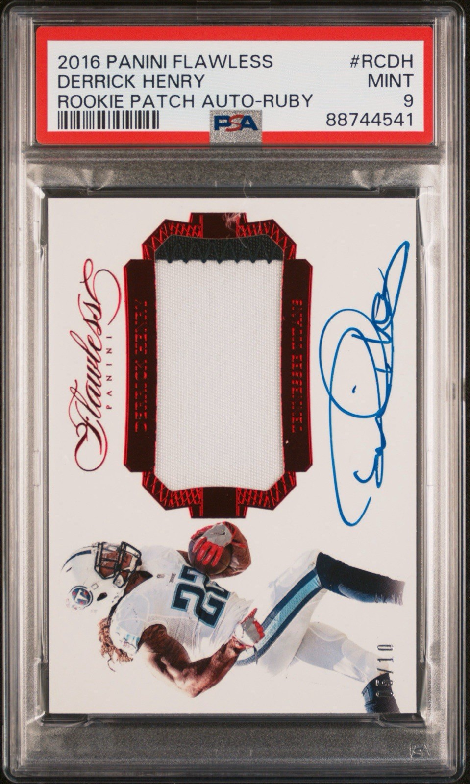 Derrick Henry Panini Flawless Rookie Patch Autograph #RCDH Ruby