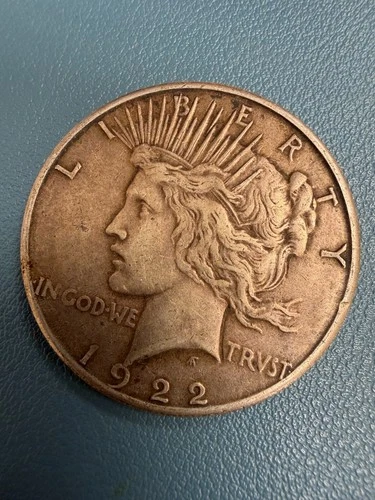 1922-S Peace Silver Dollar VF Details cleaned; Jan7th Dollar Silver Value $61.05