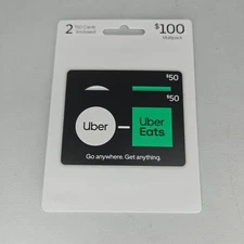 2 Uber Eats $50 Gift Cards $100 TOTAL. Fast Shipping