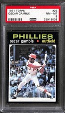 1971 Topps #23 OSCAR GAMBLE PSA 8 NM-MT 25918038 