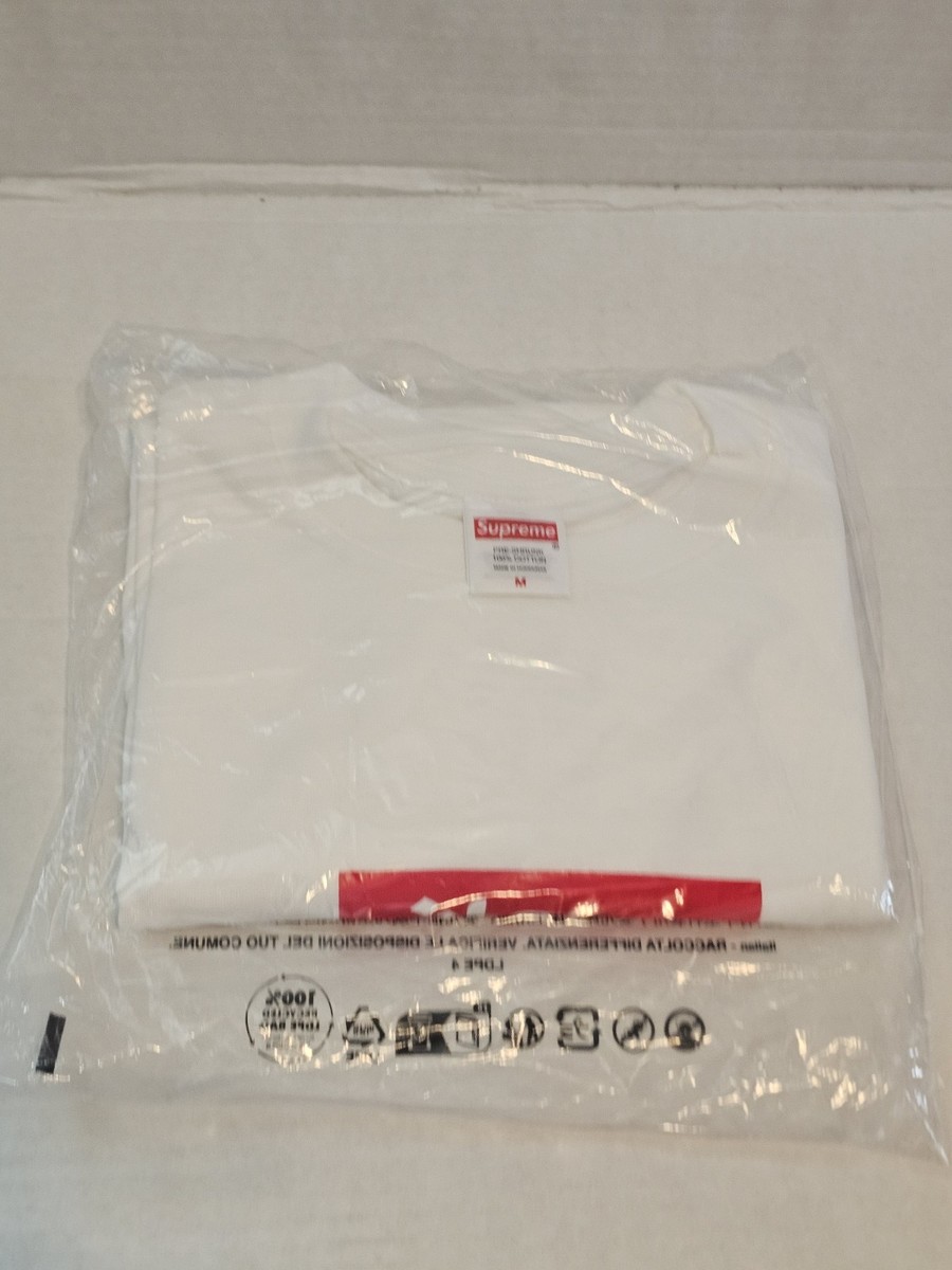 Supreme Arabic Box Logo Tee T-Shirt White w/Red Logo SS26 Size