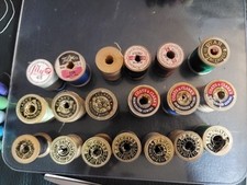19 Vintage Coats  Clarks, J P Coats, Lily, Misc Wooden Thread Spools