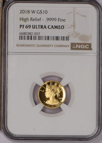 2018-W Gold American Liberty High Relief 1/10 oz. $10 NGC PF69 Ultra Cameo