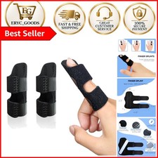 Comfortable Neoprene Finger Splint for Arthritis Sprains - Black, 2 Count