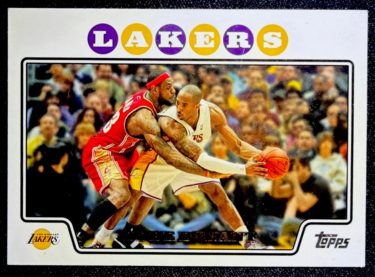 Kobe Bryant 2008 Topps #24 LA Lakers With Lebron James Cavaliers - Iconic Card