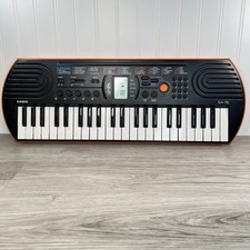 Casio SA-76 44 Key Mini Electronic Keyboard with 100 Tones 50 Rhythms - Works