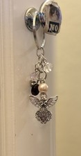 Guardian Angel Keychain with Vintage Beads