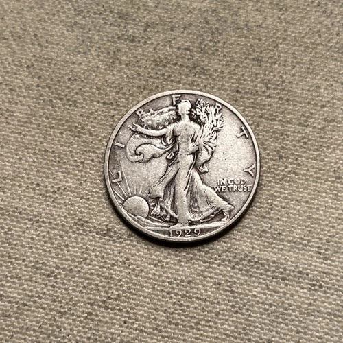 1929 S Walking Liberty Half Dollar VF SC