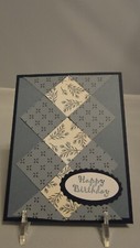 Stampin Up Card Kit Set Of 4 "Happy Birthday" cards 14a Misty Moonlight