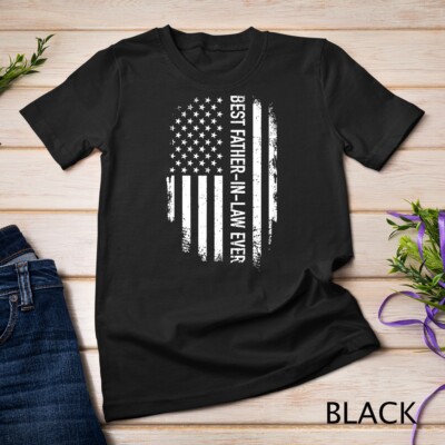 Mens Best father-in-law ever US american vintage flag T-Shirt Unisex T-shirt