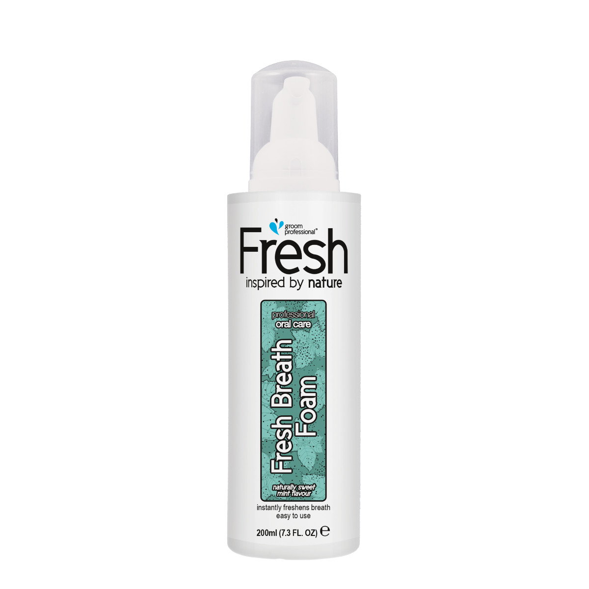 Groom Professional Fresh Breath Foam - Instant Oral Care for Pets, 200ml