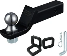 Trailer Hitch Ball Mount w/ 2" Ball & Hitch Pin Fit 2" Receiver, 7500lb, 2" Drop