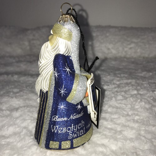 GLITTERAZZI by Joy to the World Jonathan Club Accappatoio Blu Babbo Natale Decorazione Natalizia - Foto 4 di 11