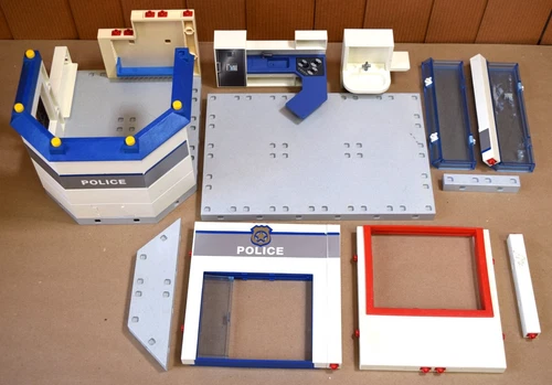 Vintage Playmobil Adventure Police Station Incomplete for Parts 1997 - 2001