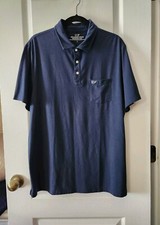 Vineyard Vines Polo Shirt Men Blue Whale Pima Cotton Pocket Size L