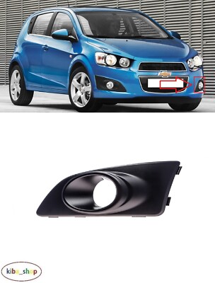 Front Left Fog Light Cover For 2011+ Chevrolet Aveo Sedan – Lower Grille, Black