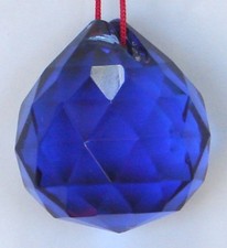 30mm Feng Shui Blue Hanging Crystal Ball