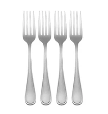 Oneida New Rim Set of 4 European Dinner Forks 8 1/4" Quality 18/10 Stainless
