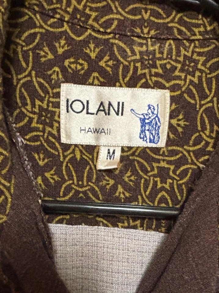 复古 Iolani 男式夏威夷衬衫 M 码 — 第 4/4 张图片