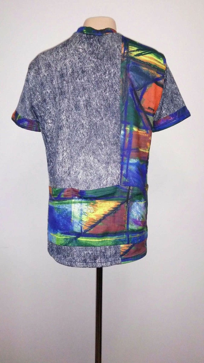 Maillot de cyclisme vintage streetwear coloré Erima, taille +-M homme ou +-L femme