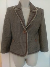 RIVER ISLAND Brown Blazer Women's Size 10 Regular Fit S