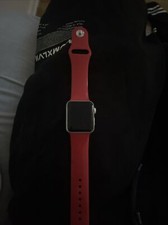 Apple Watch Series 3 GPS 38mm Aluminum Case Silver Sport Wristband White