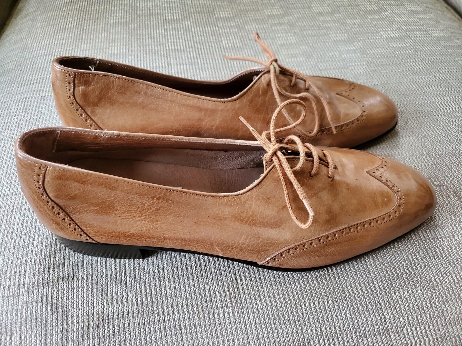 SAOLA NUOVO! Stanley Blacker 5254 Tan Fatto a mano Oxford Scarpe da abito 10 5 M $595