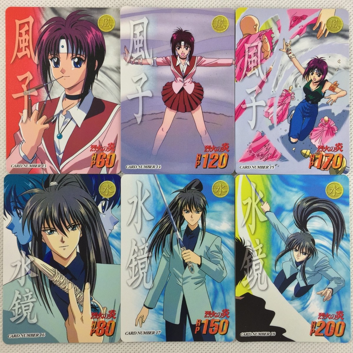 Flame of Recca Carddass 36 Regular Cards Complete Set Bandai 1998