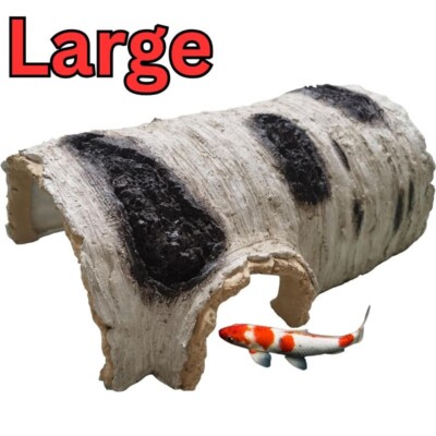 Picture of Large Fish Cave Tank Decorations Aquarium Hiding Pond Koi Log Extra ...