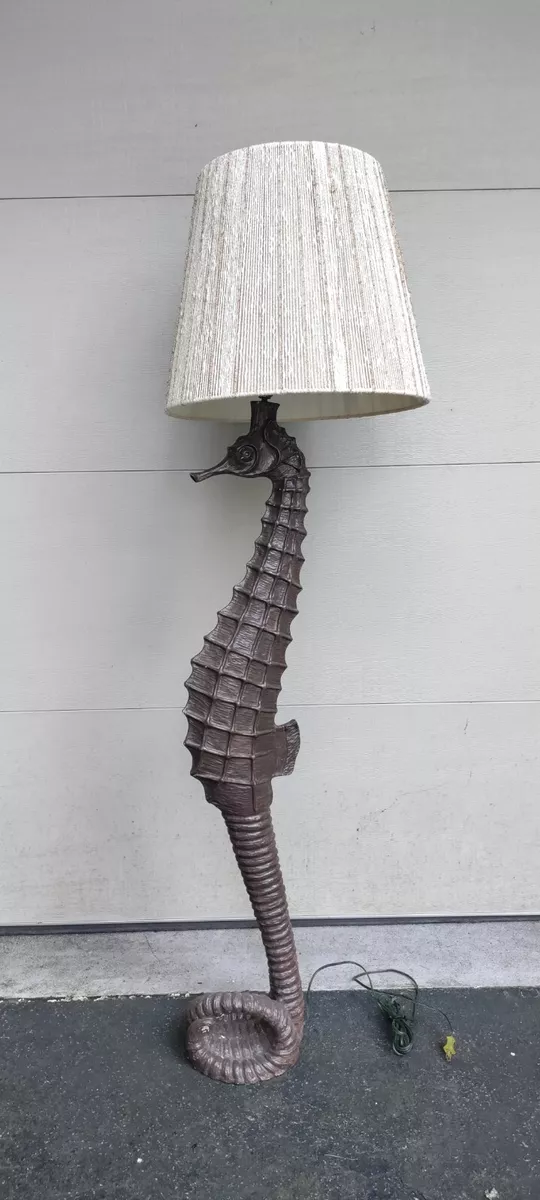 Vintage SEAHORSE Floor Lamp with Shade eBay