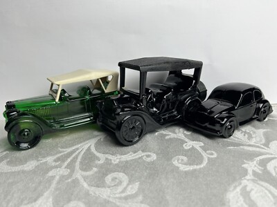 Lot Of 3 Vintage Avon After Shave And Cologne Automobile Bottles - FULL